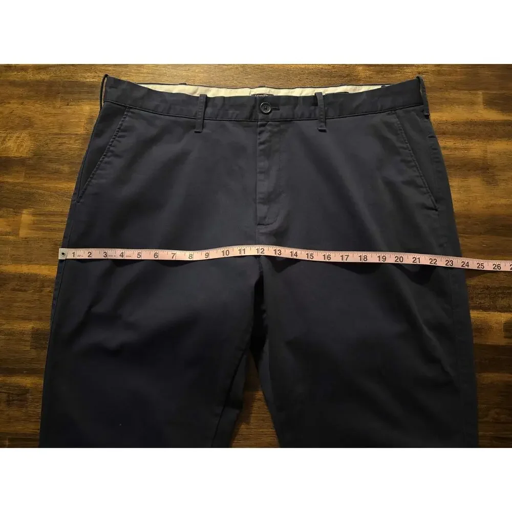J Crew Men’s 38 x 34 Pants Athletic Slim Chino Cotton Stretch Flex Flat Front